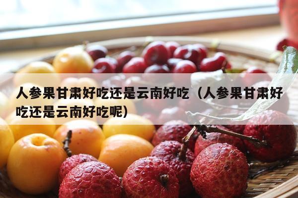 人参果甘肃好吃还是云南好吃（人参果甘肃好吃还是云南好吃呢）