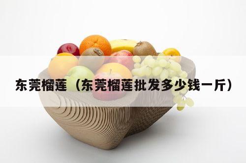 东莞榴莲（东莞榴莲批发多少钱一斤）
