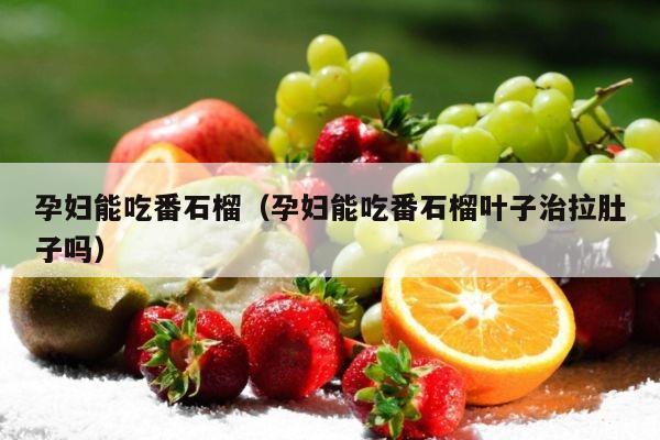 孕妇能吃番石榴（孕妇能吃番石榴叶子治拉肚子吗）