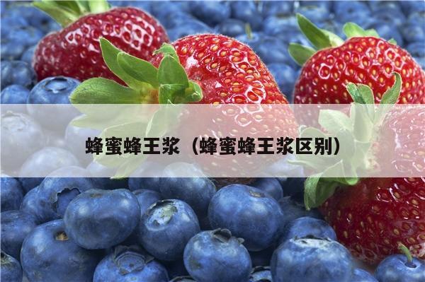 蜂蜜蜂王浆（蜂蜜蜂王浆区别）