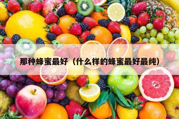 那种蜂蜜最好（什么样的蜂蜜最好最纯）
