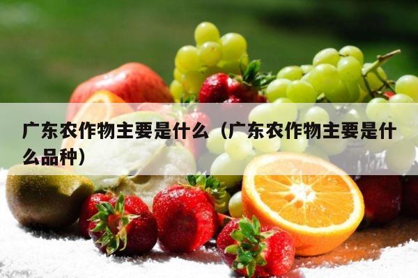 广东农作物主要是什么（广东农作物主要是什么品种）
