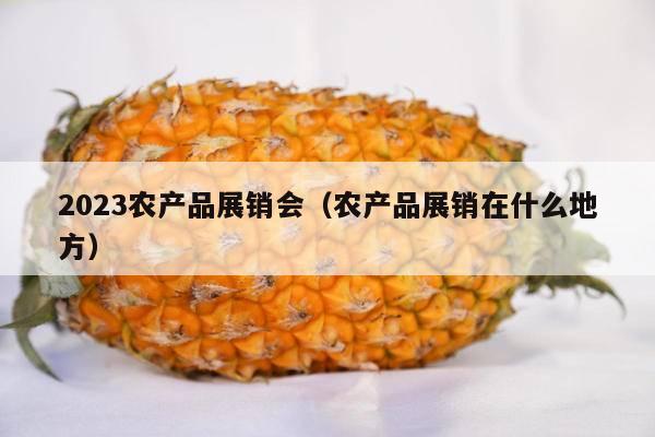 2023农产品展销会（农产品展销在什么地方）