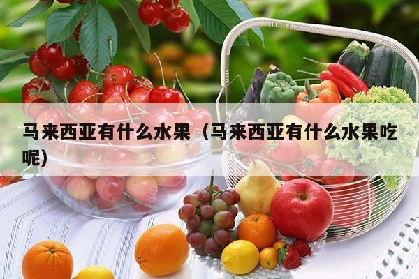 马来西亚有什么水果（马来西亚有什么水果吃呢）