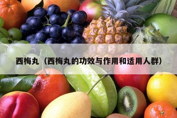 西梅丸（西梅丸的功效与作用和适用人群）