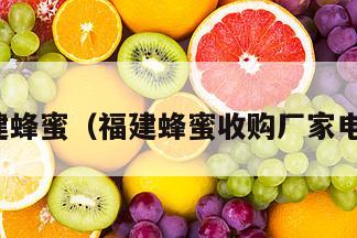 福建蜂蜜（福建蜂蜜收购厂家电话）