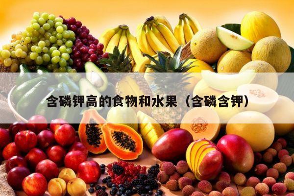 含磷钾高的食物和水果（含磷含钾）