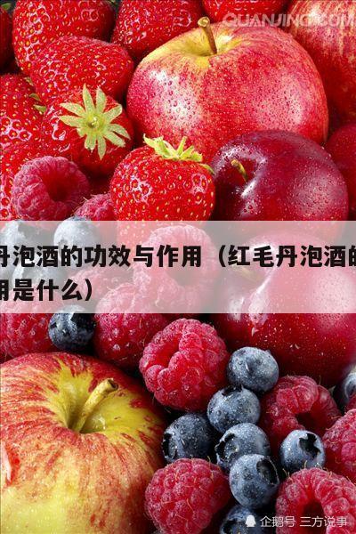 红毛丹泡酒的功效与作用（红毛丹泡酒的功效与作用是什么）