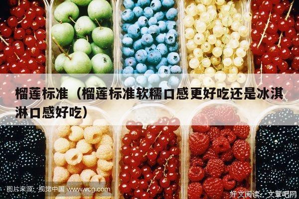 榴莲标准（榴莲标准软糯口感更好吃还是冰淇淋口感好吃）