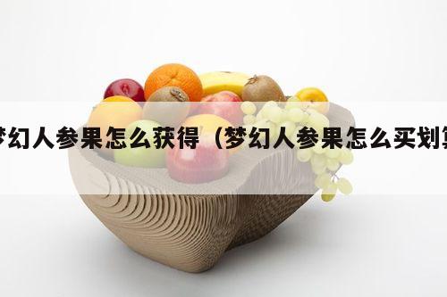 梦幻人参果怎么获得（梦幻人参果怎么买划算）