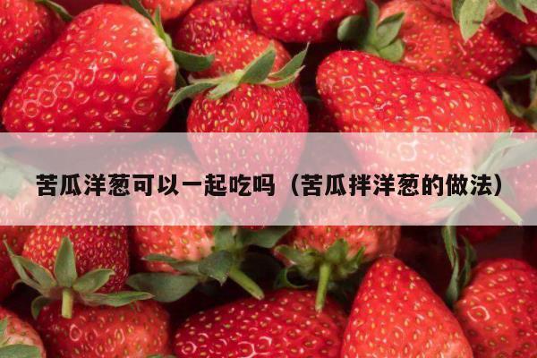 苦瓜洋葱可以一起吃吗（苦瓜拌洋葱的做法）