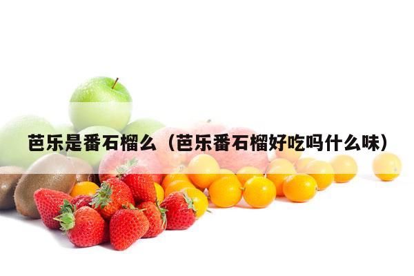 芭乐是番石榴么（芭乐番石榴好吃吗什么味）