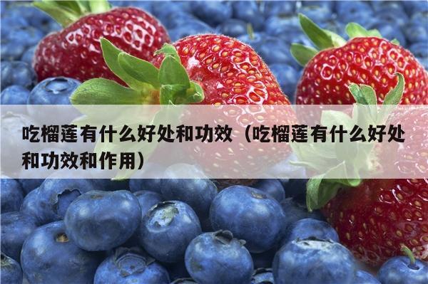 吃榴莲有什么好处和功效（吃榴莲有什么好处和功效和作用）