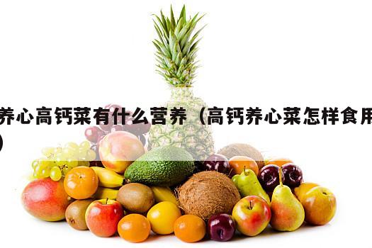 养心高钙菜有什么营养（高钙养心菜怎样食用）
